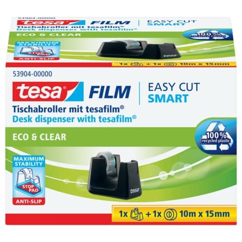 Tischabroller Smart ecoLogo® - inkl. 1 Rolle Klebe film Eco & Clear