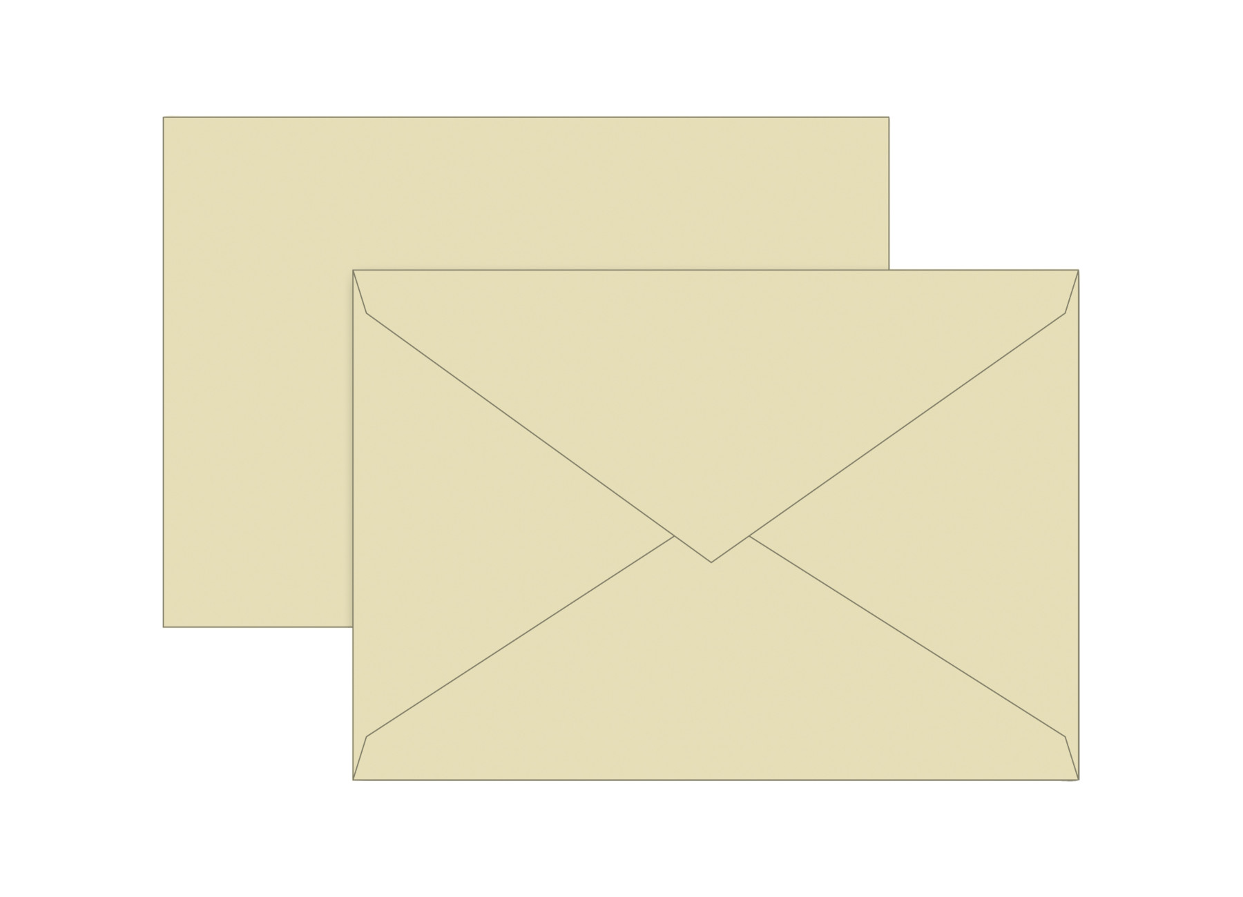 10x Briefumschläge B6 (125x176mm), Seidenfutter, ohne Fenster, chamois, nassklebend, 80g