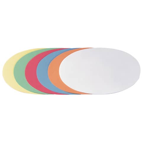 selbstklebende Moderationskarte - Oval, 190 x 110 mm, sortiert, 300 Stück