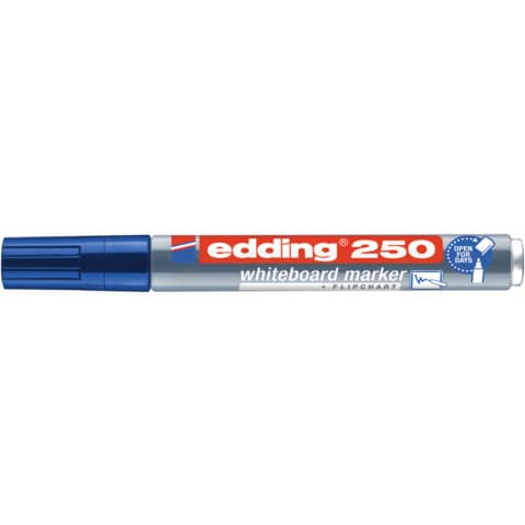 edding 250 Whiteboardmarker Rundspitze blau Strichstärke 1,5 -3mm