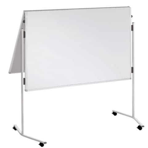 Moderationstafel ECO - 120 x 150 cm, weiß/Karton, mit Rollen