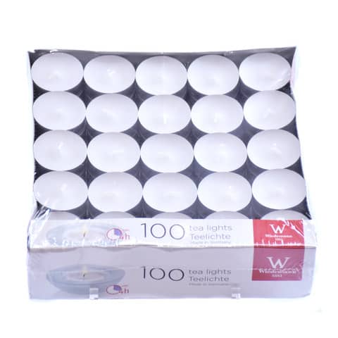 Teelicht  - weiß, 100 Stück, Metallhülle