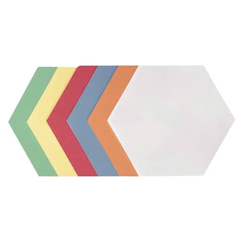 selbstklebende Moderationskarte - Wabe, 190 x 165 mm, sortiert, 300 Stück