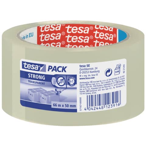 Packband Strong 5716 - 50 mm x 66 m, transparent, PP