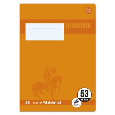 Vokabelheft PREMIUM Academy LIN 53 - A4, 90 g/qm, 40 Blatt
