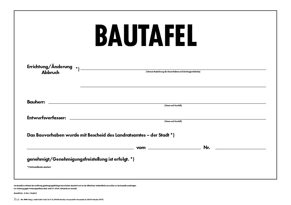 Bautafel