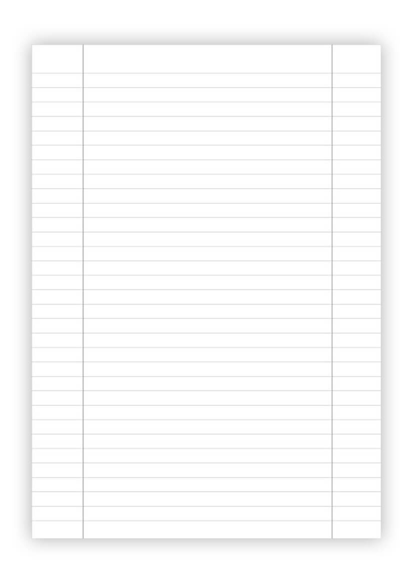 Prüfungsblätter, liniert, mit Doppelrand, Format A4 VE 500 Blatt