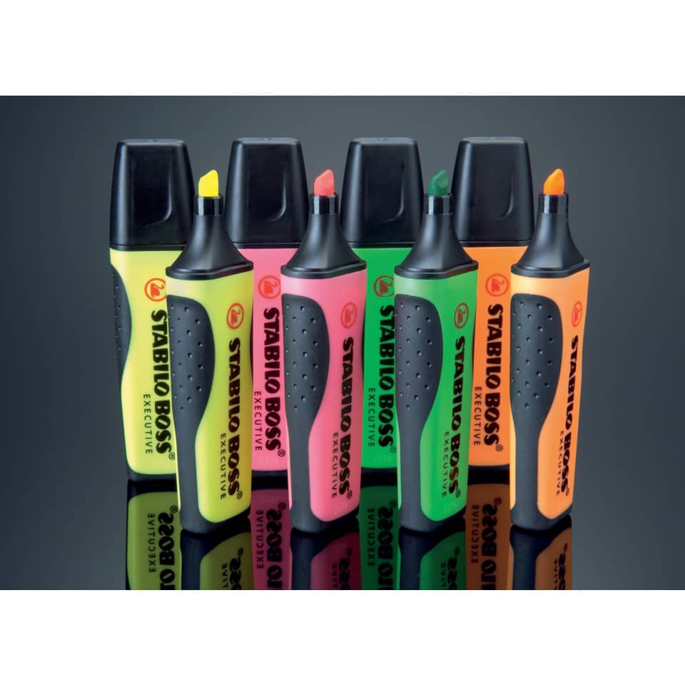 STABILO BOSS Textmarker EXECUTIVE 73/4 4er Etui grün, pink, orange, gelb